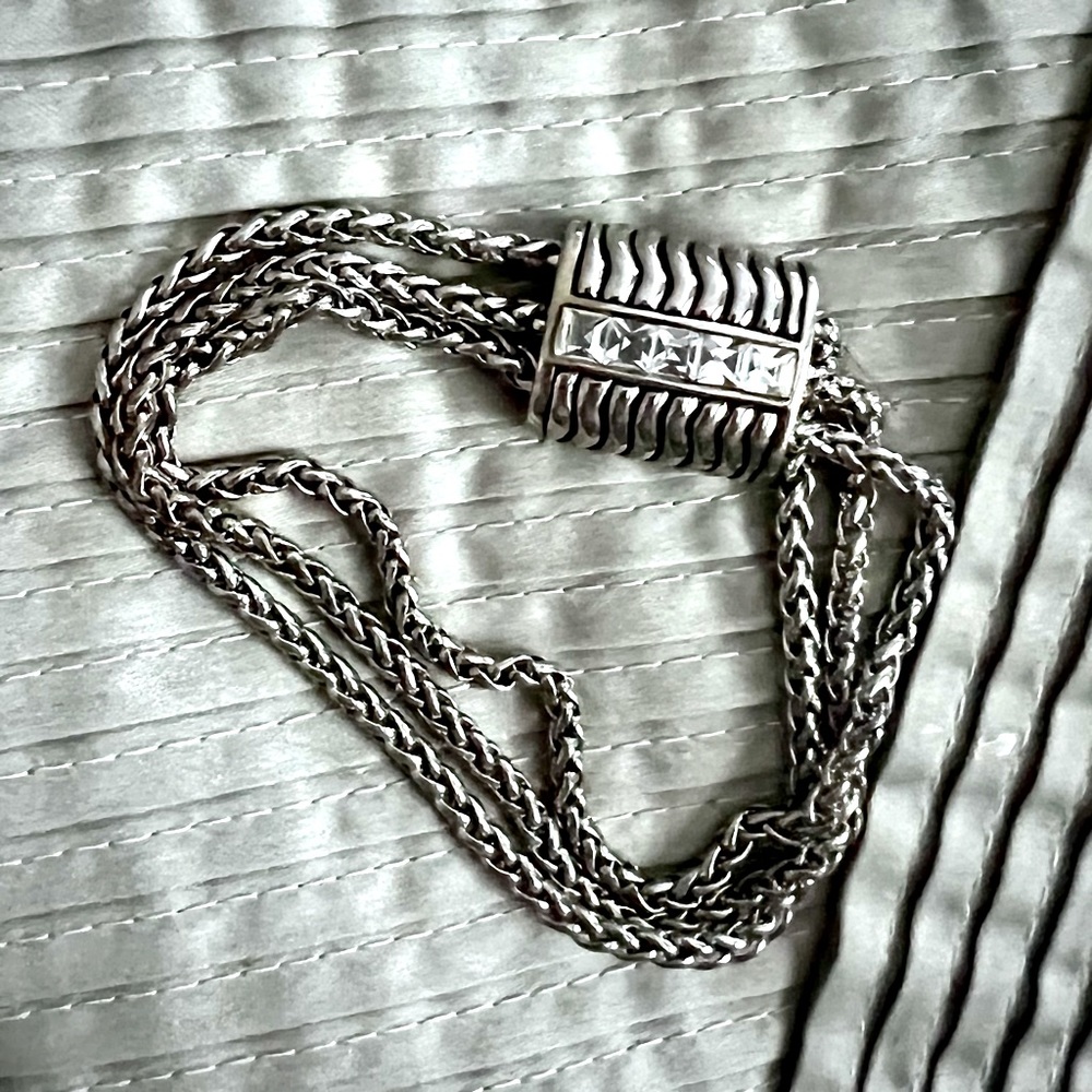 8” silvertone magnetic bracelet